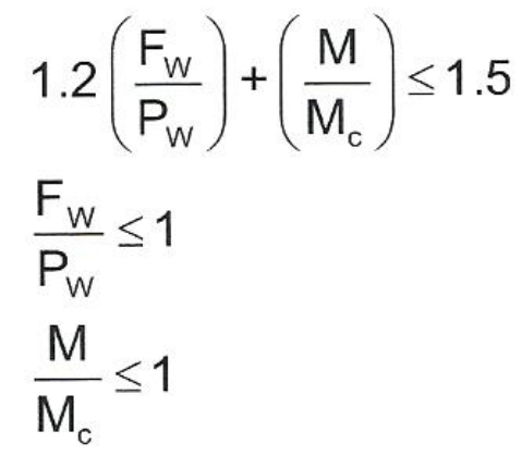 承受集中荷載的橫梁,腹板同時彎曲與壓屈計算公式