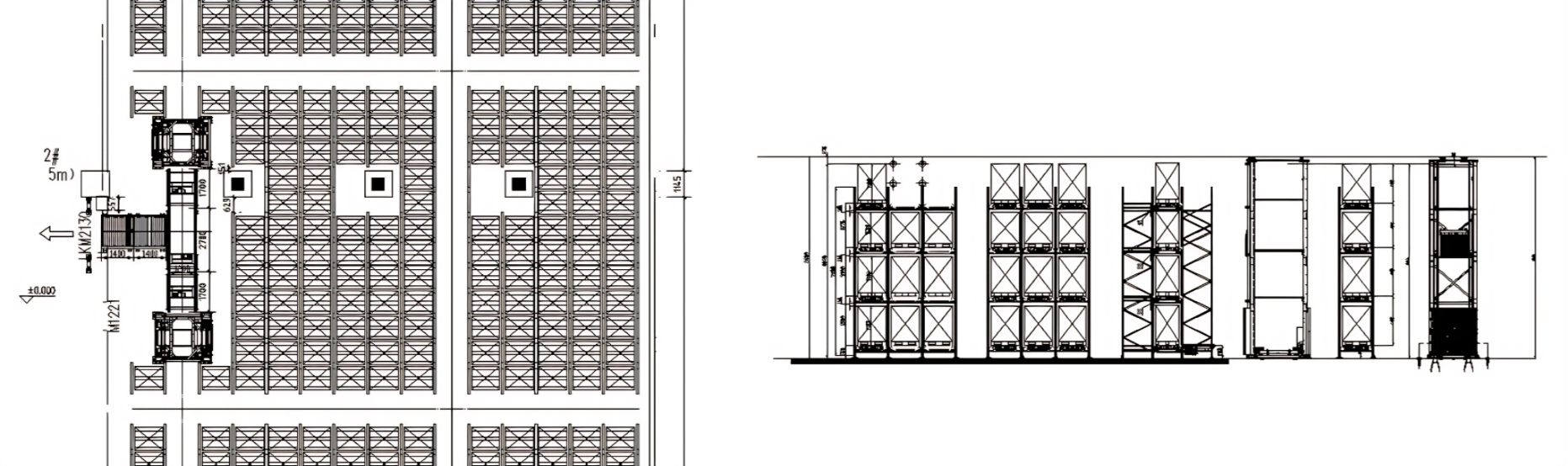 智能倉(cang) 庫布局圖（局部）